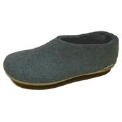 rubber sole green slippers