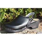 Clogs, black clog reversible strap 