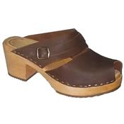 medium heel open clogs