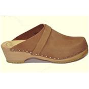 Leather Clogs, Tobacco