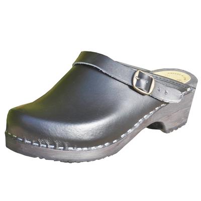 Sabots Noirs avec boucle et semelle noire