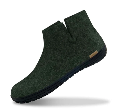 bottines vert semelle gomme noire GR09-02