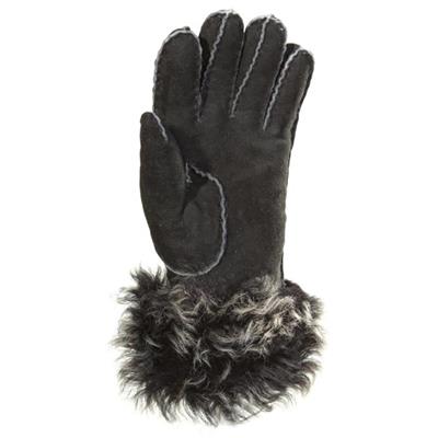gants en mouton et nubuck noir