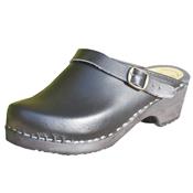 Clogs, black clog reversible strap 