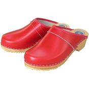 standard leather red clogs