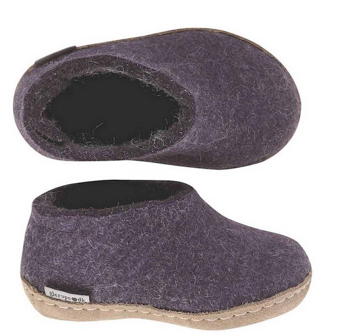 children purple slippers Glerups