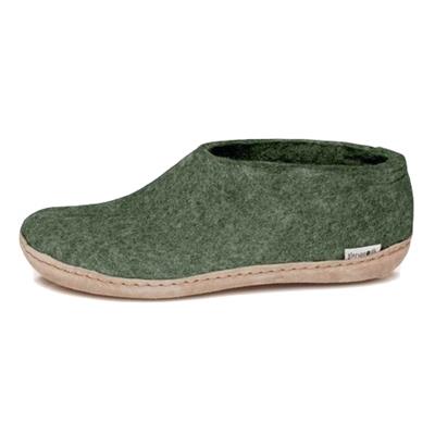 Chausson ALFREDA vert semelle cuir