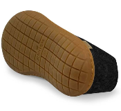 Chaussons Amandine noirs semelle gomme naturelle 