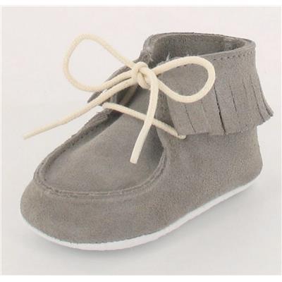 chausson bébé dolmen gris