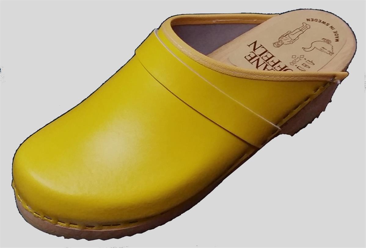 sabot cuir jaune