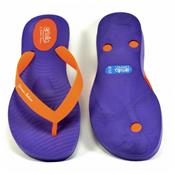 Tongs violet et orange