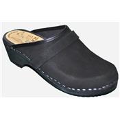 black nubuck clog