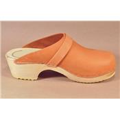 sabot en cuir Feutrine orange