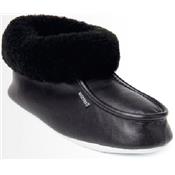 Chaussons cuir noir taille 44