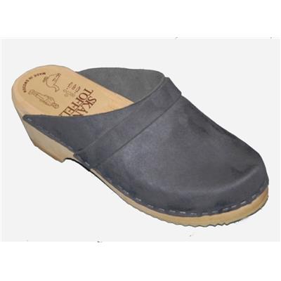 Navy blue nubuck clog