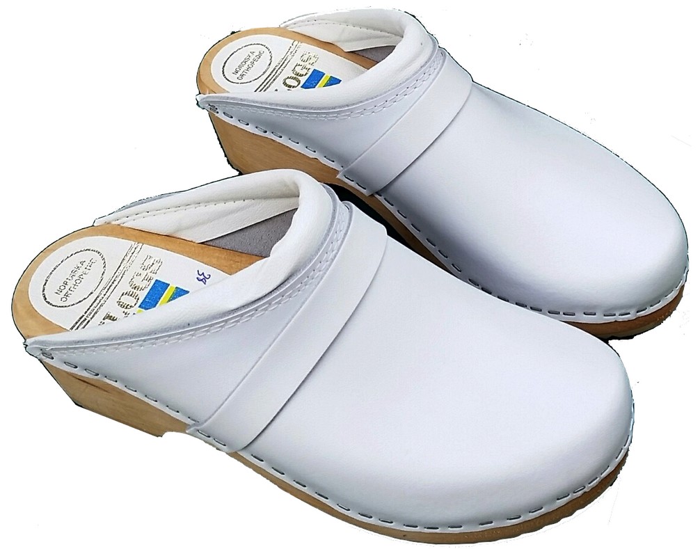 sabots blanc confort au coup de pied - 38