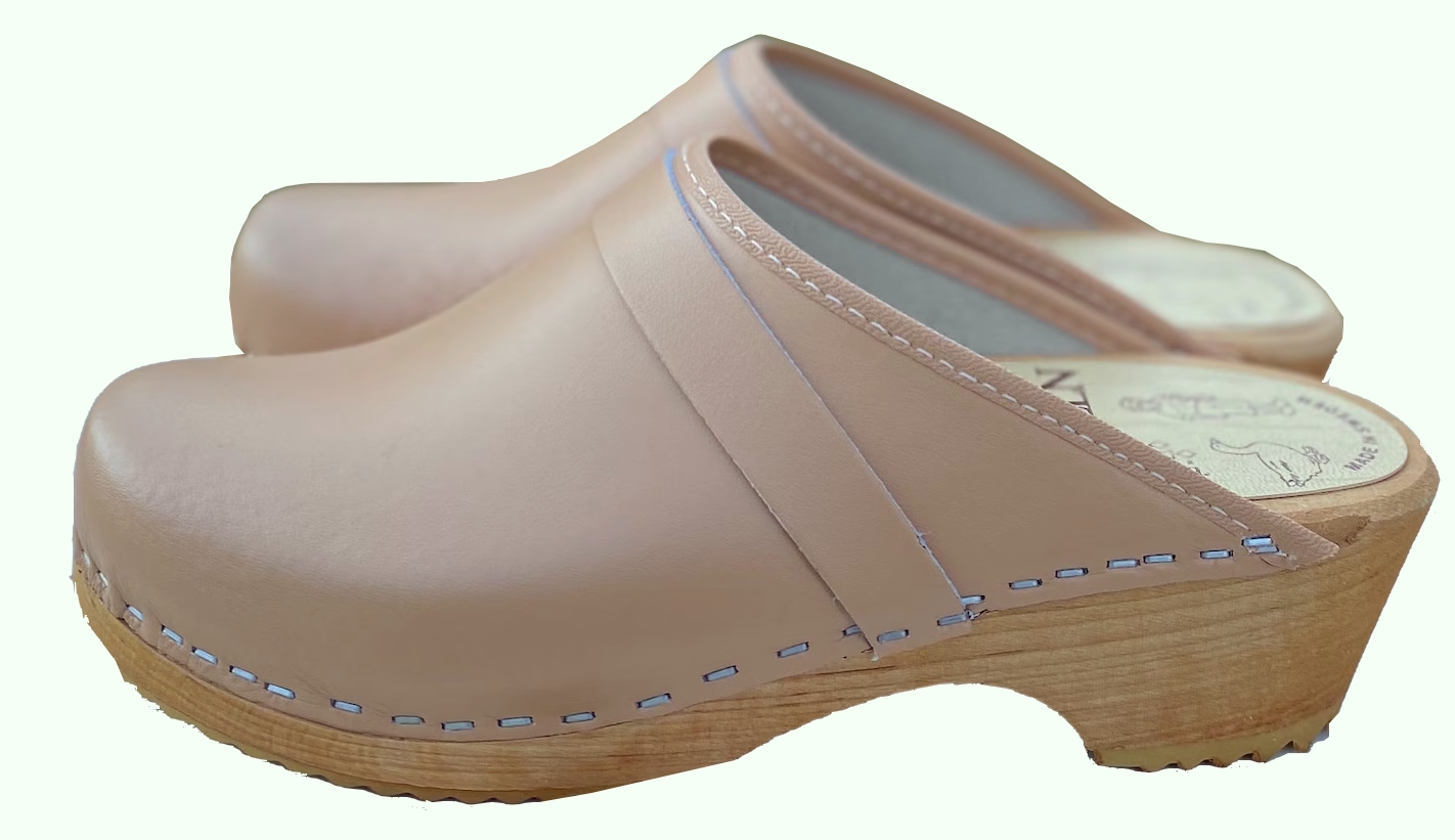 Sabots cuir standard beige 