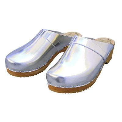 Silver clogs