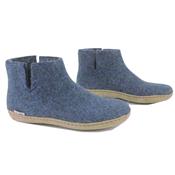 bottine Bleu jean semelle en cuir G10