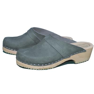 Green nubuck clog