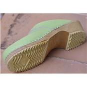 lime green clogs