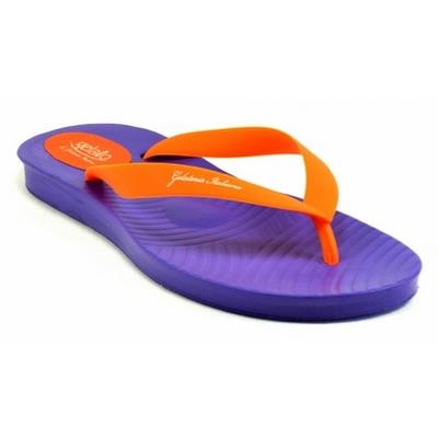 Tongs violet et orange