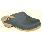 Navy blue nubuck clog