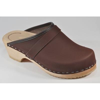 Sabot marron chocolat semelle claire