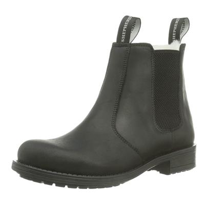 boots fourrées mouton cuir noir Sanna