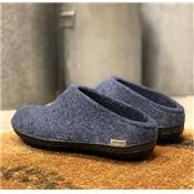 mule bleu jean semelle noire BR10-02