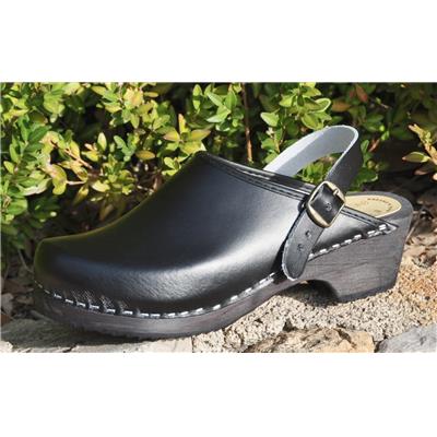 Clogs, black clog reversible strap 