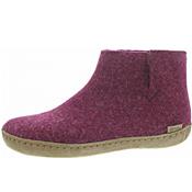 cranberry leather sole low boots