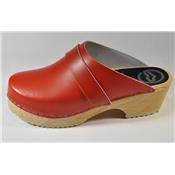 standard leather red clogs