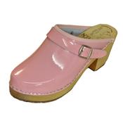 high heel clogs pink